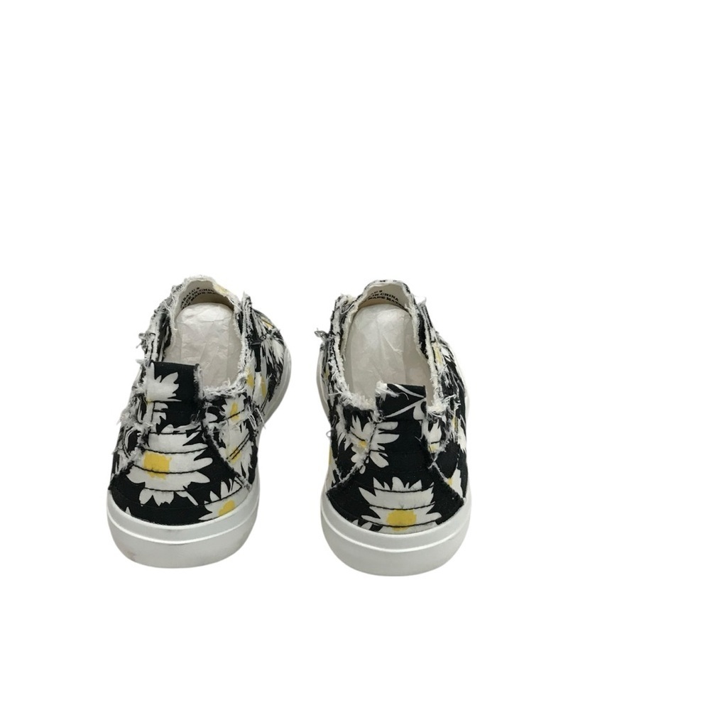 Corkys Shoes Womens 9 Floral Babalu Slip On Sneakers Canvas Black Sunflower - Picture 2 of 7